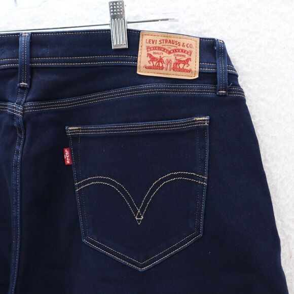 Levis 529 Curvy Skinny Leg Blue Jeans Women's 16 Dark Wash Stretch Red Tab - Picture 8 of 11